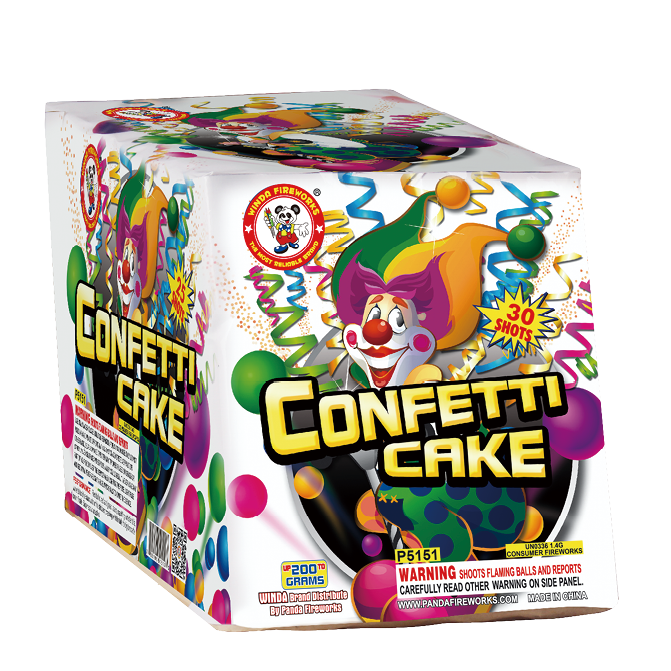 Confetti 30 Shots Daytime Aerial Standard Aerial Cakes (Up to 200 Grams)