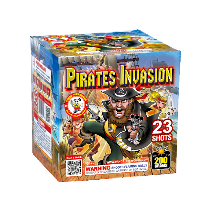 Pirates Invasion 23 Shots Standard Aerials Standard Aerial Cakes (Up to 200 Grams)