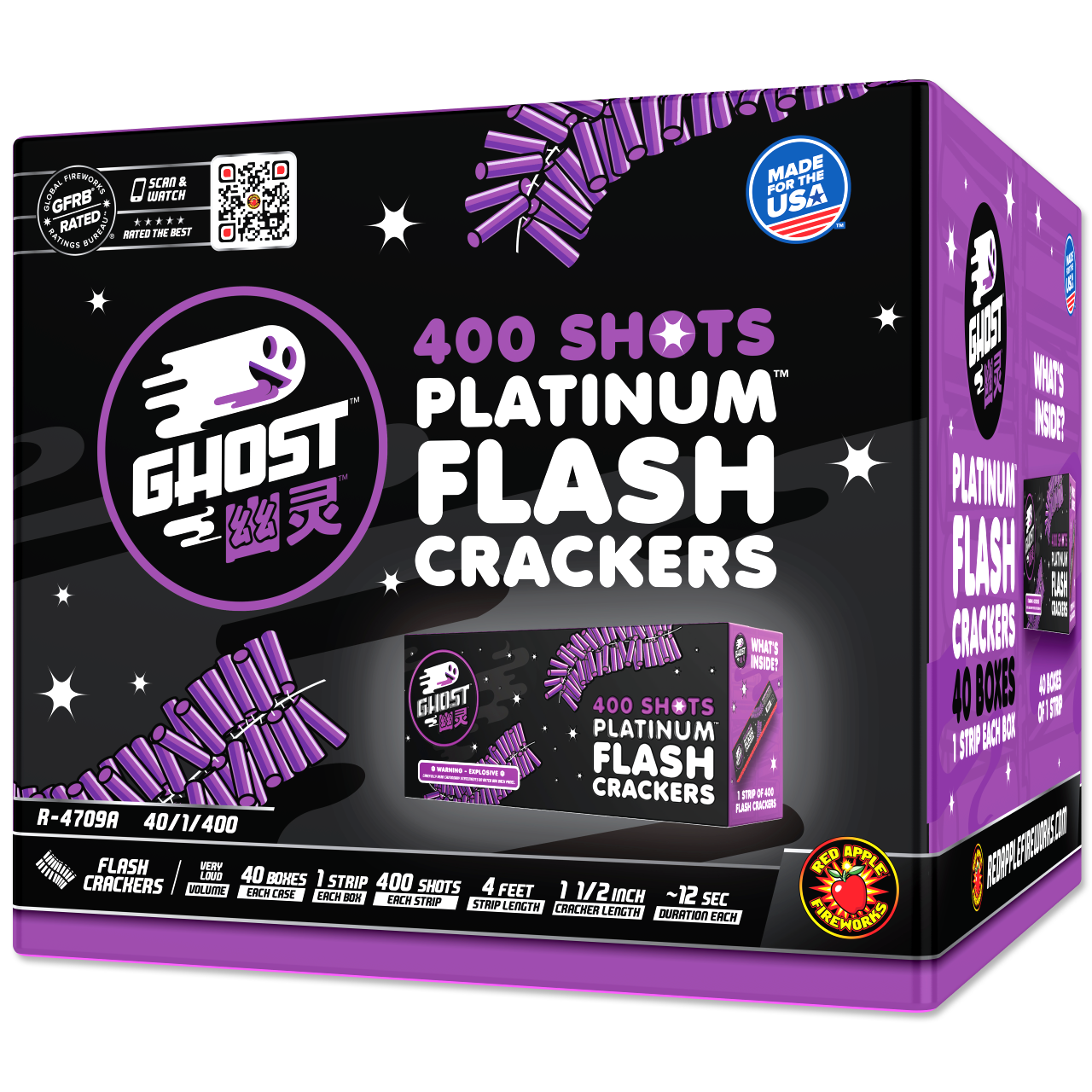 400 Shots Platinum® Flash Crackers | 40/1/400 Firecracker Rolls and Strips