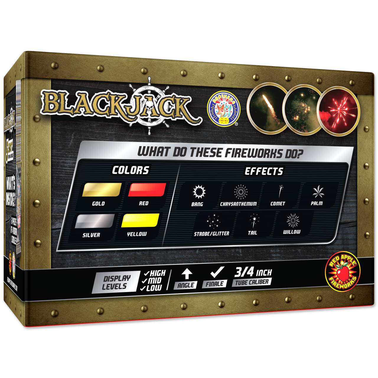Blackjack 5 Shots Large Roman Candle by Brothers Large Roman Candles