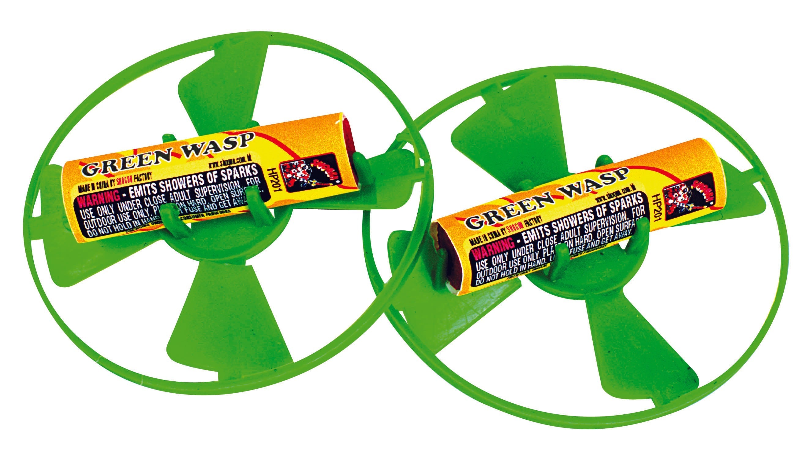Green Wasp, Green To Crackling Sky Spinner Sky Spinners