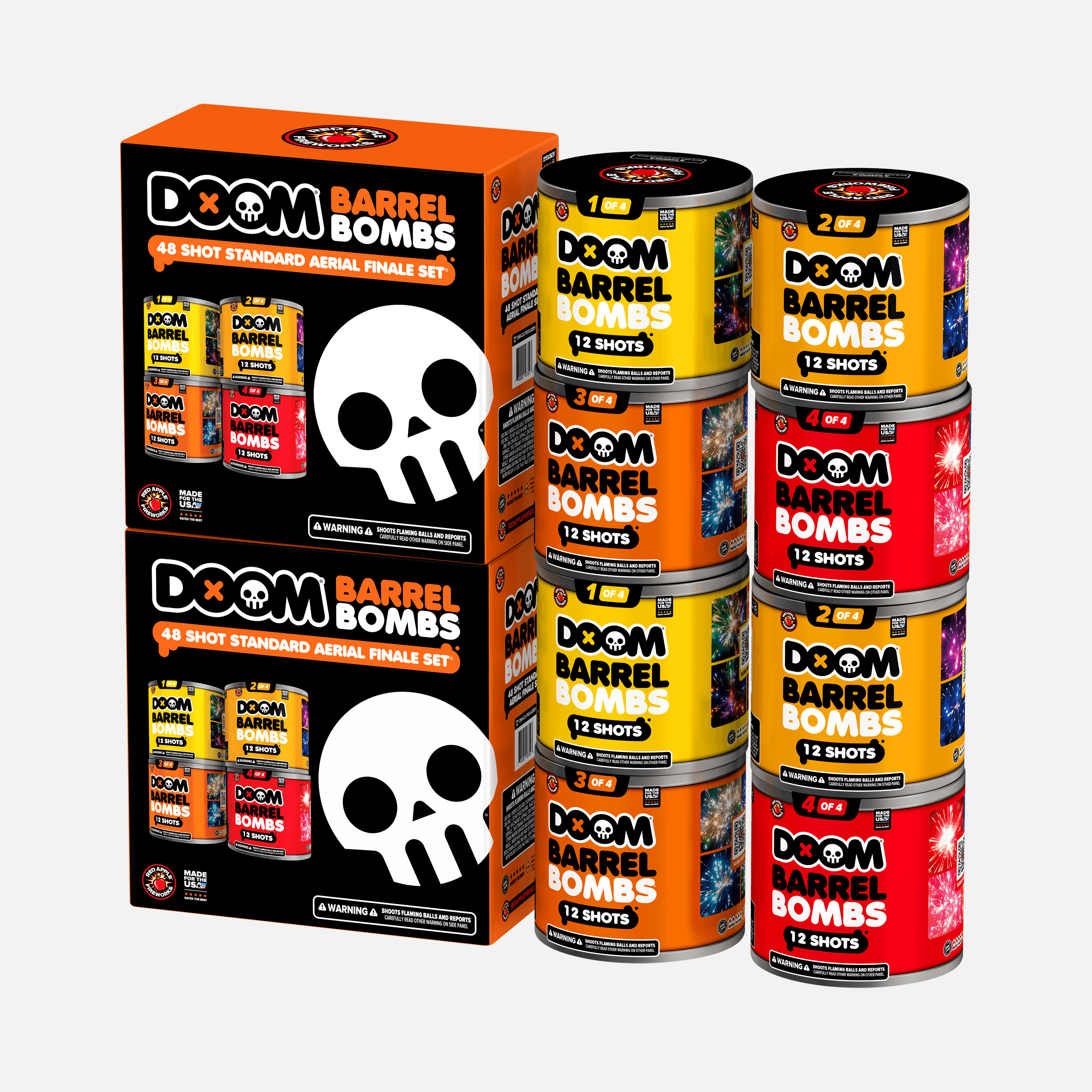 DOOM® Barrel Bombs® 48 Shot Standard Aerial Finale Sets®