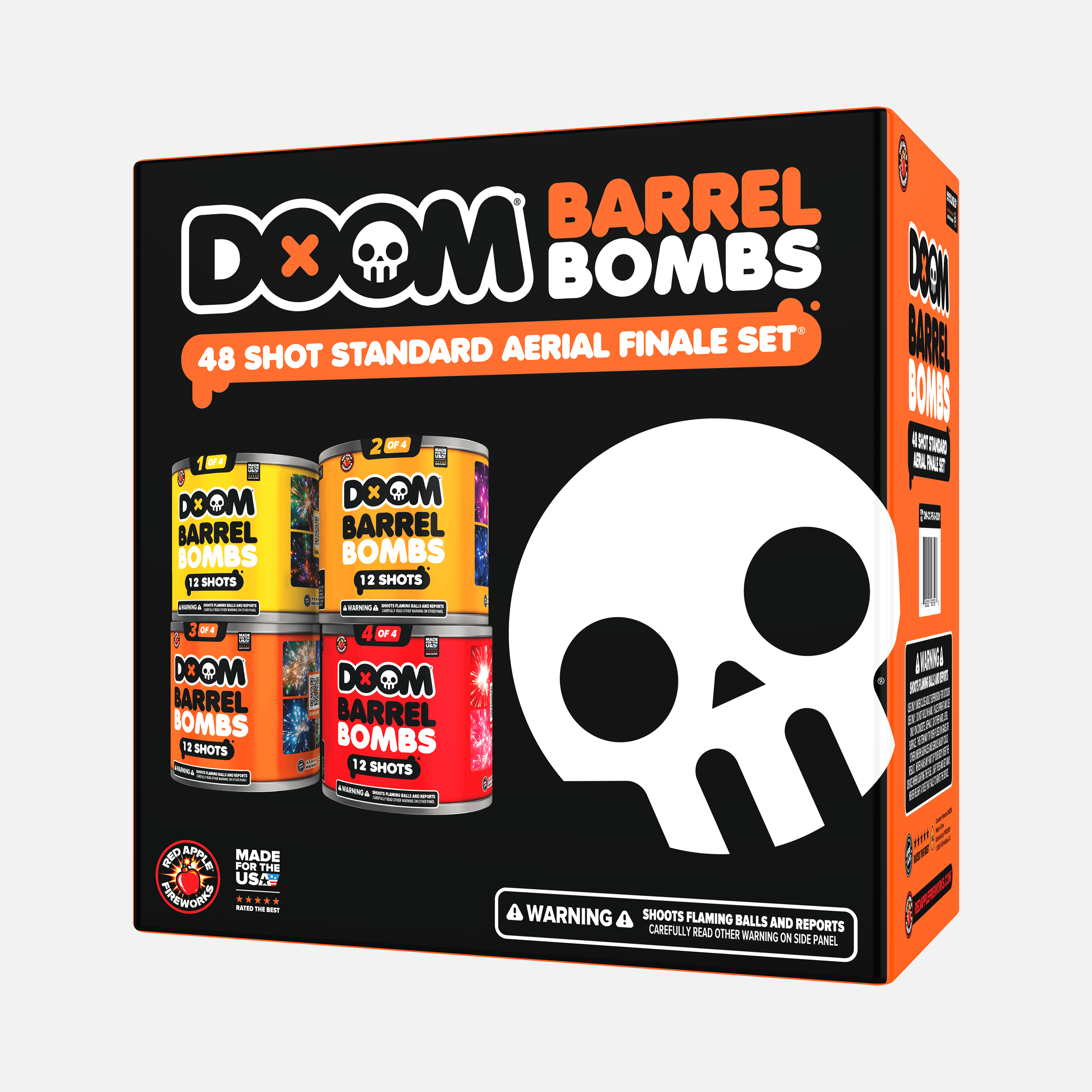 DOOM® Barrel Bombs® 48 Shot Standard Aerial Finale Sets®