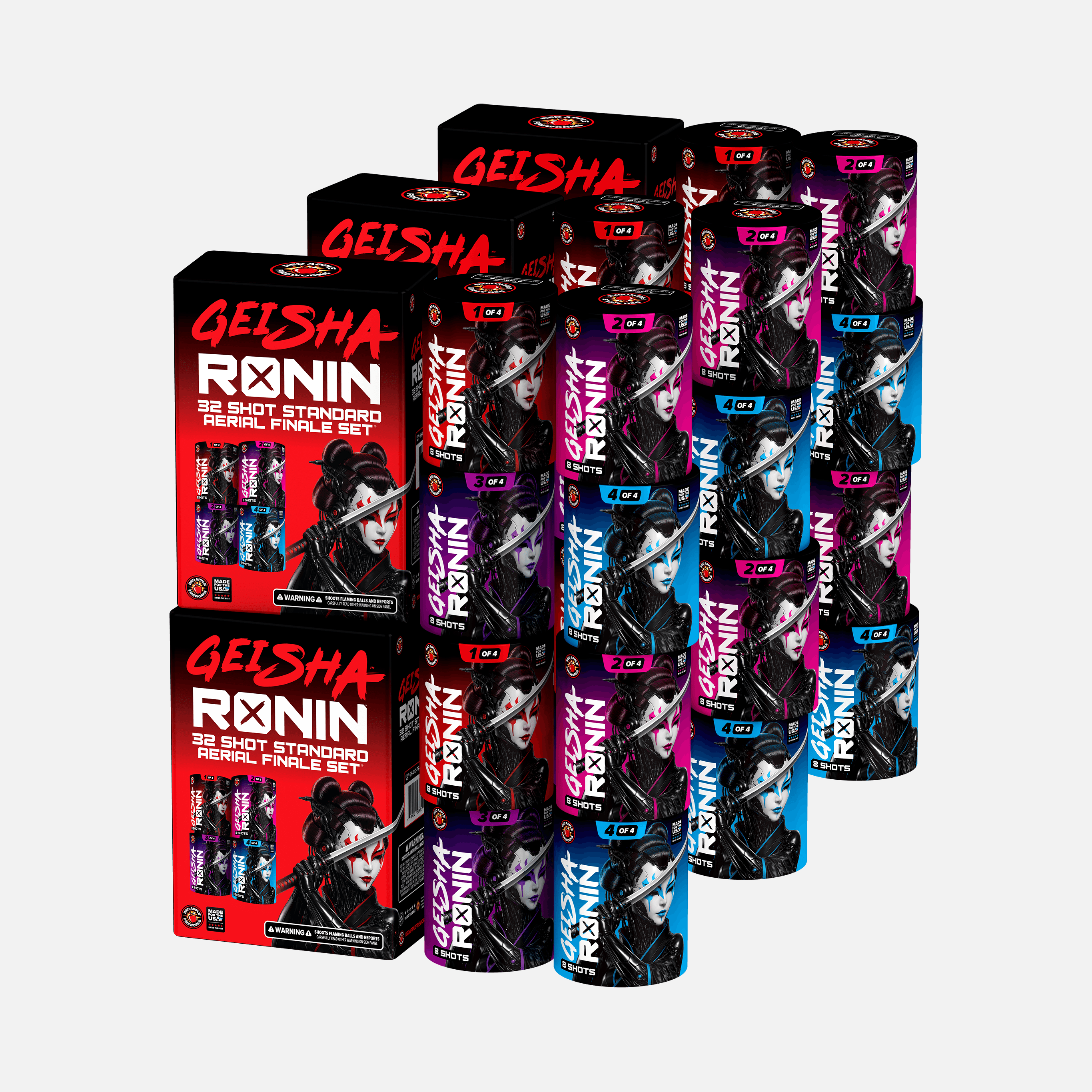 Geisha® 32 Shot Standard Aerial Finale Sets