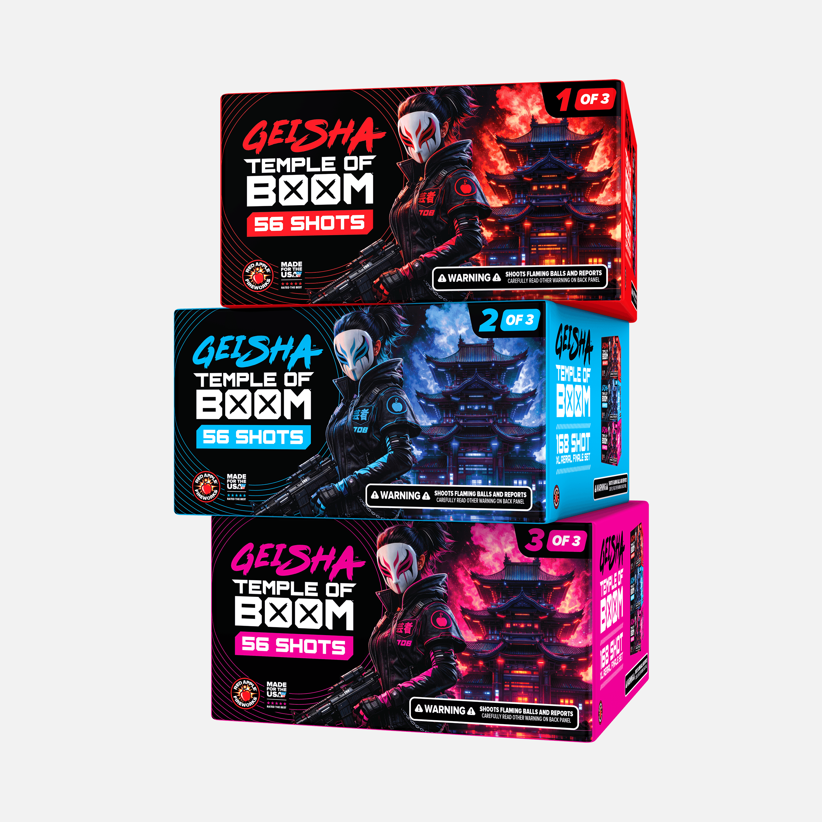 Geisha® Temple of Boom™ 168 Shot XL® Aerial Finale Set®