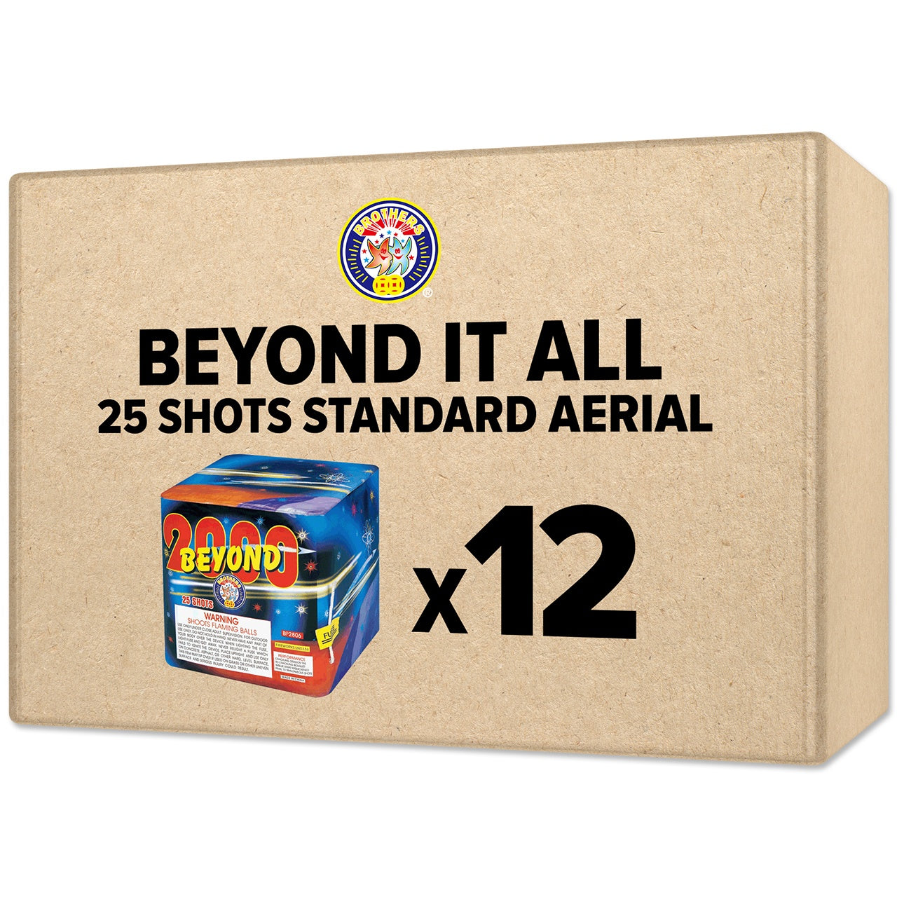 Beyond It All 25 Shots Standard Aerial Standard Aerial Cakes (Up to 200 Grams)
