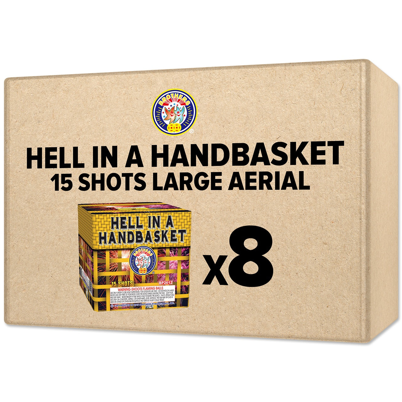 Hell In A Handbasket 15 Shots Large Aerial Large Aerial Cakes (Up to 350 Grams)