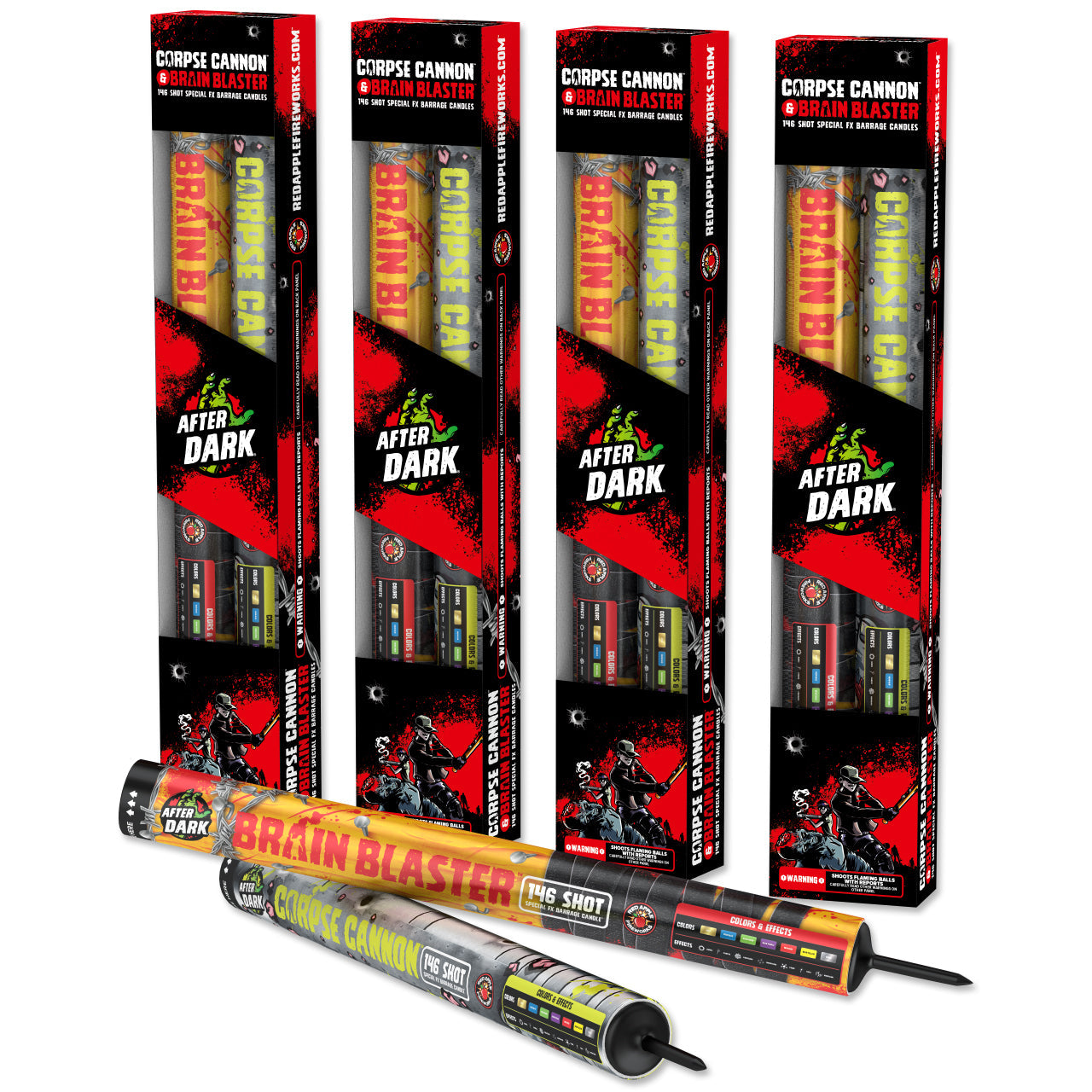 Corpse Cannon™ & Brain Blaster™ 146 Shots Barrage Candles Barrage Candles