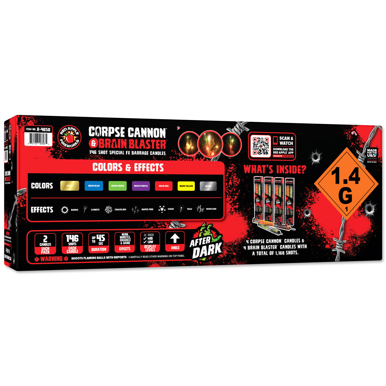 Corpse Cannon™ & Brain Blaster™ 146 Shots Barrage Candles Barrage Candles
