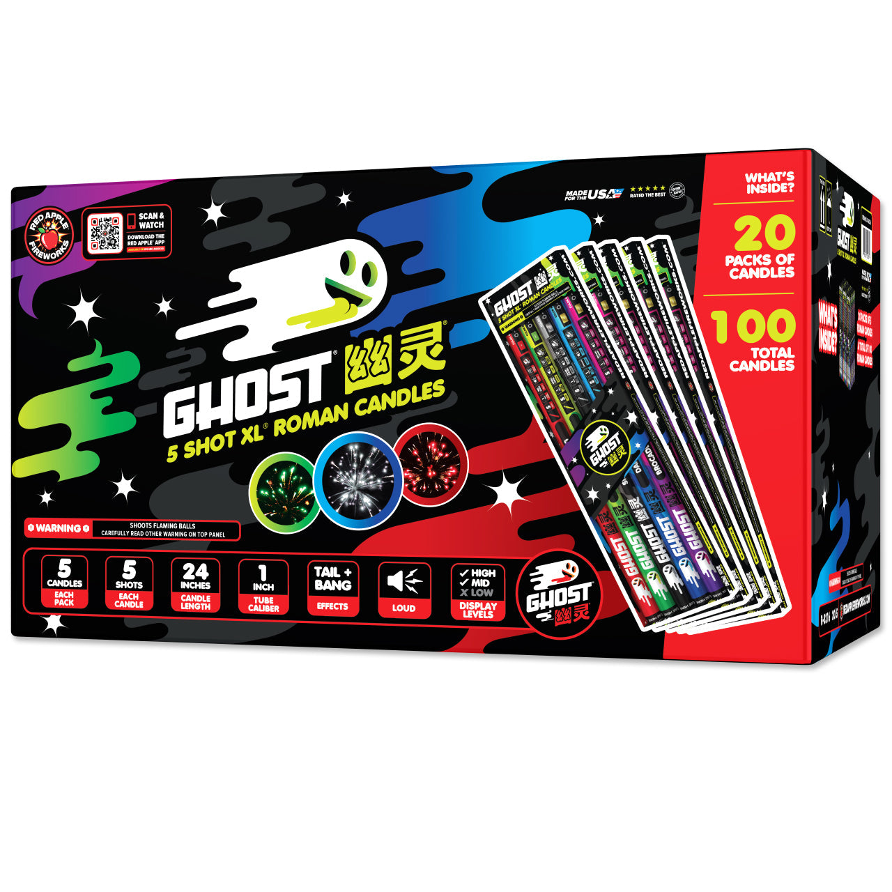 Ghost® Candles 5-Shots XL® Roman Candles XL® Roman Candles