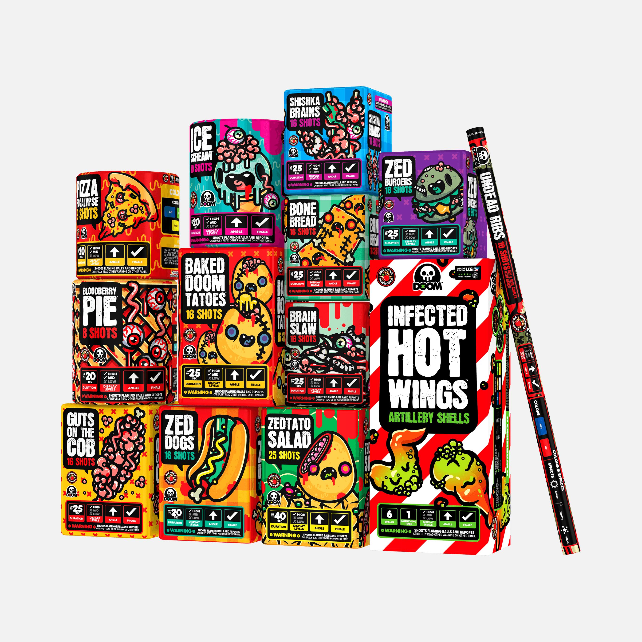 Zed-BQ™ BOX 210 Shot Fireworks Sampler®