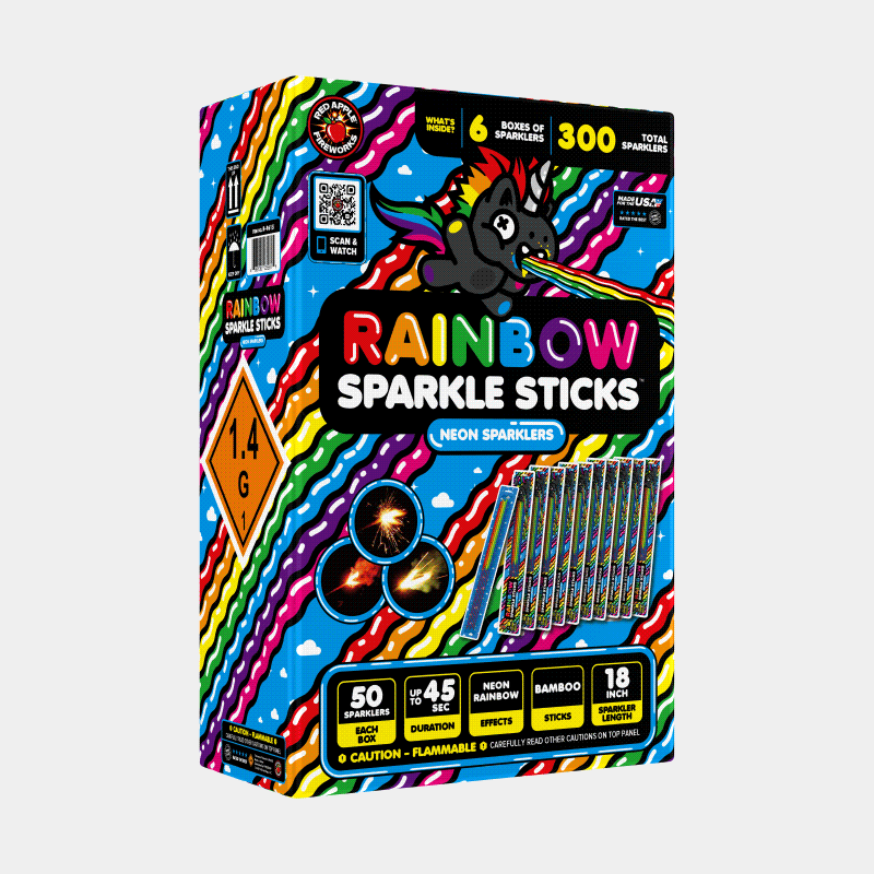 Rainbow Sparkle Sticks⢠Sparklers