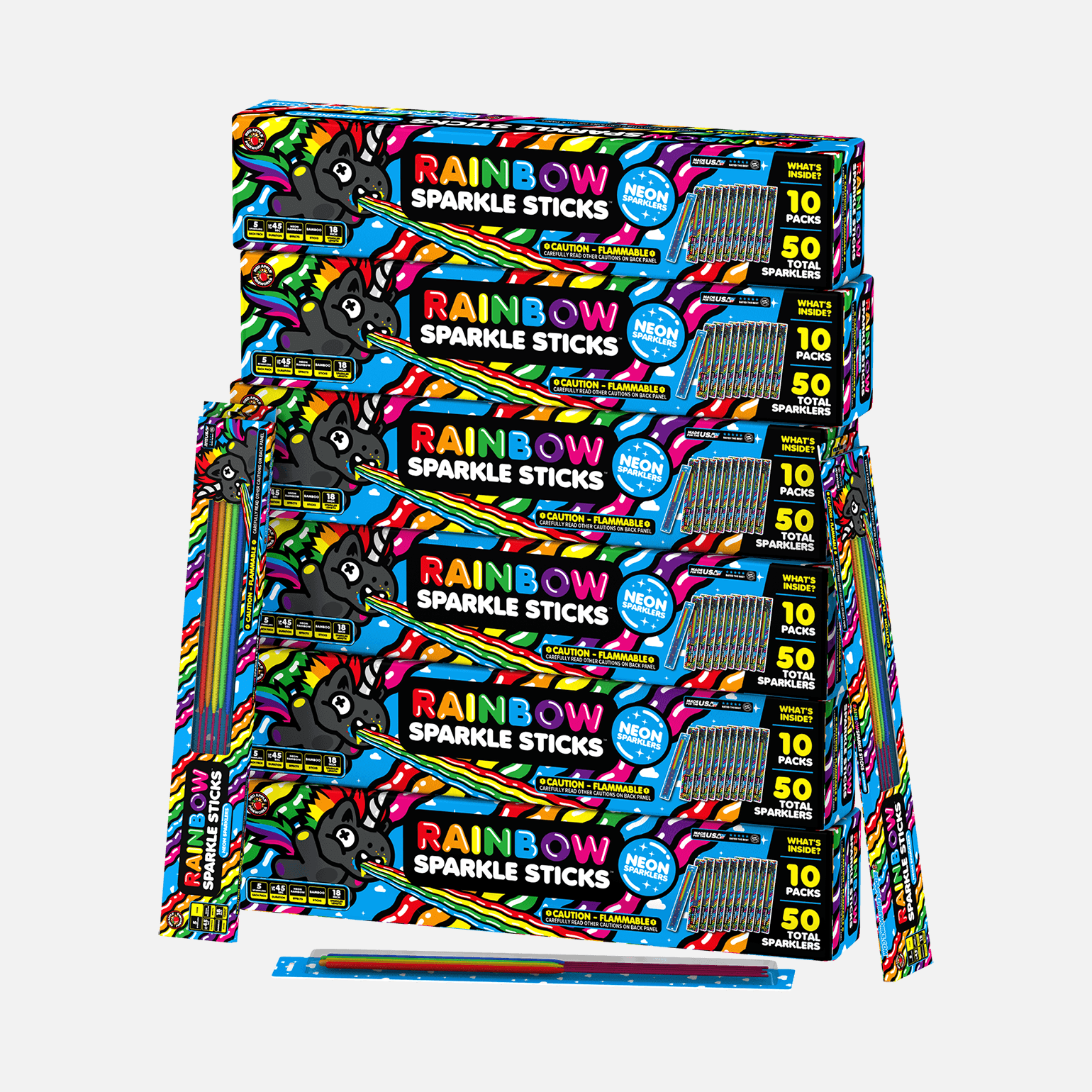 Rainbow Sparkle Sticks⢠Sparklers