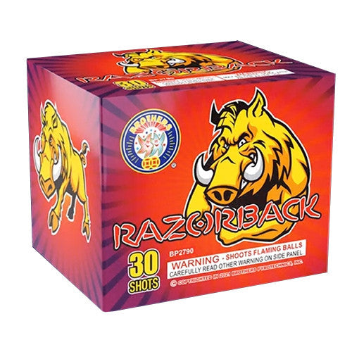 Razorback 30 Shots Standard Aerials Standard Aerial Cakes (Up to 200 Grams)
