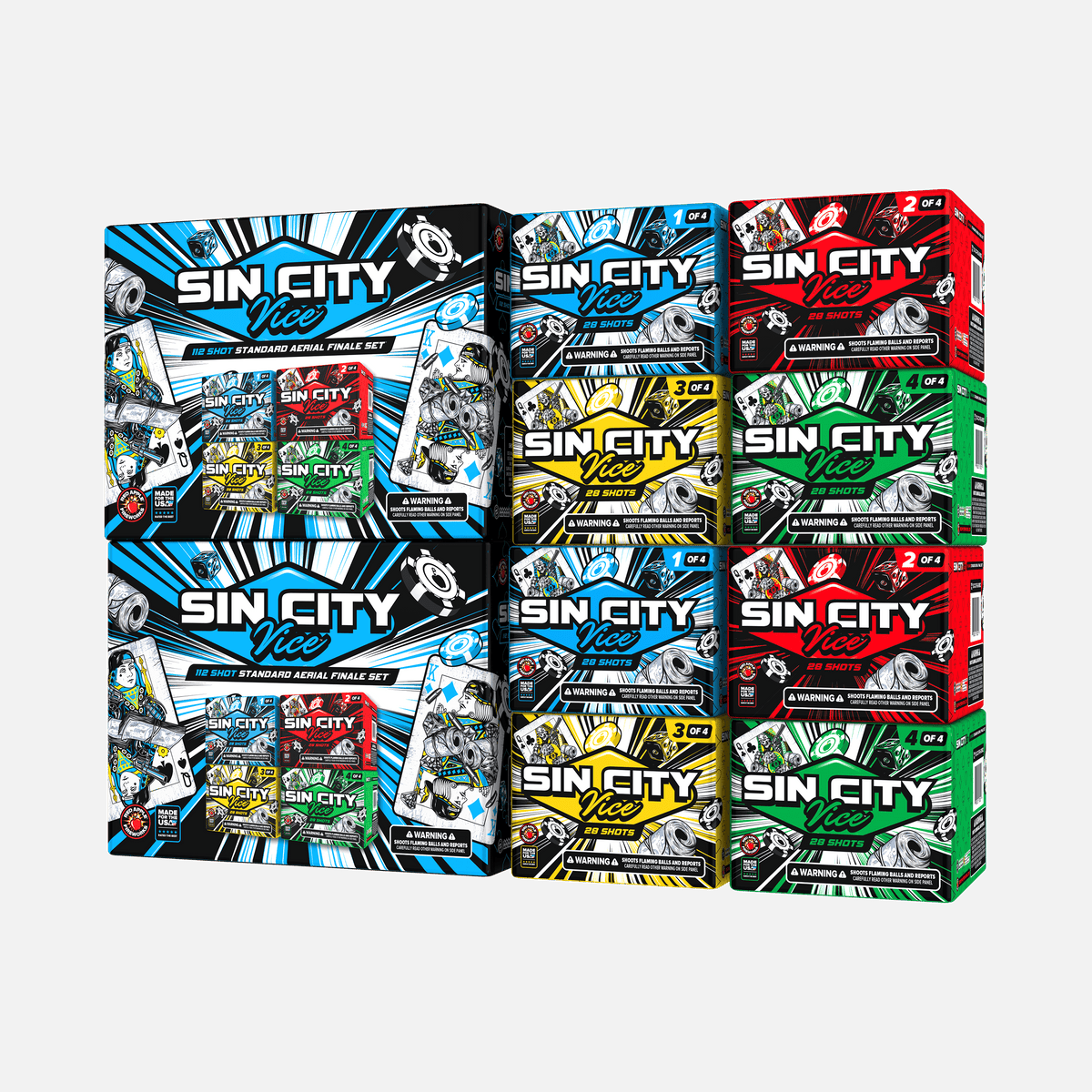 Sin City Vice™ 112 Shot Standard Aerial Finale Sets®