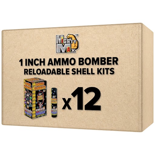 Mighty Max 1 Inch Ammo Bomber 12 Shot Reloadable Shell Kits Ball Shell Kits