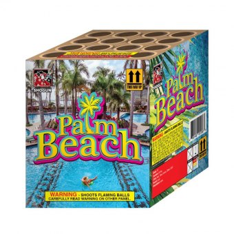 Palm/Paradise Beach 16 Shot Standard Aerial Standard Aerial Cakes (Up to 200 Grams)