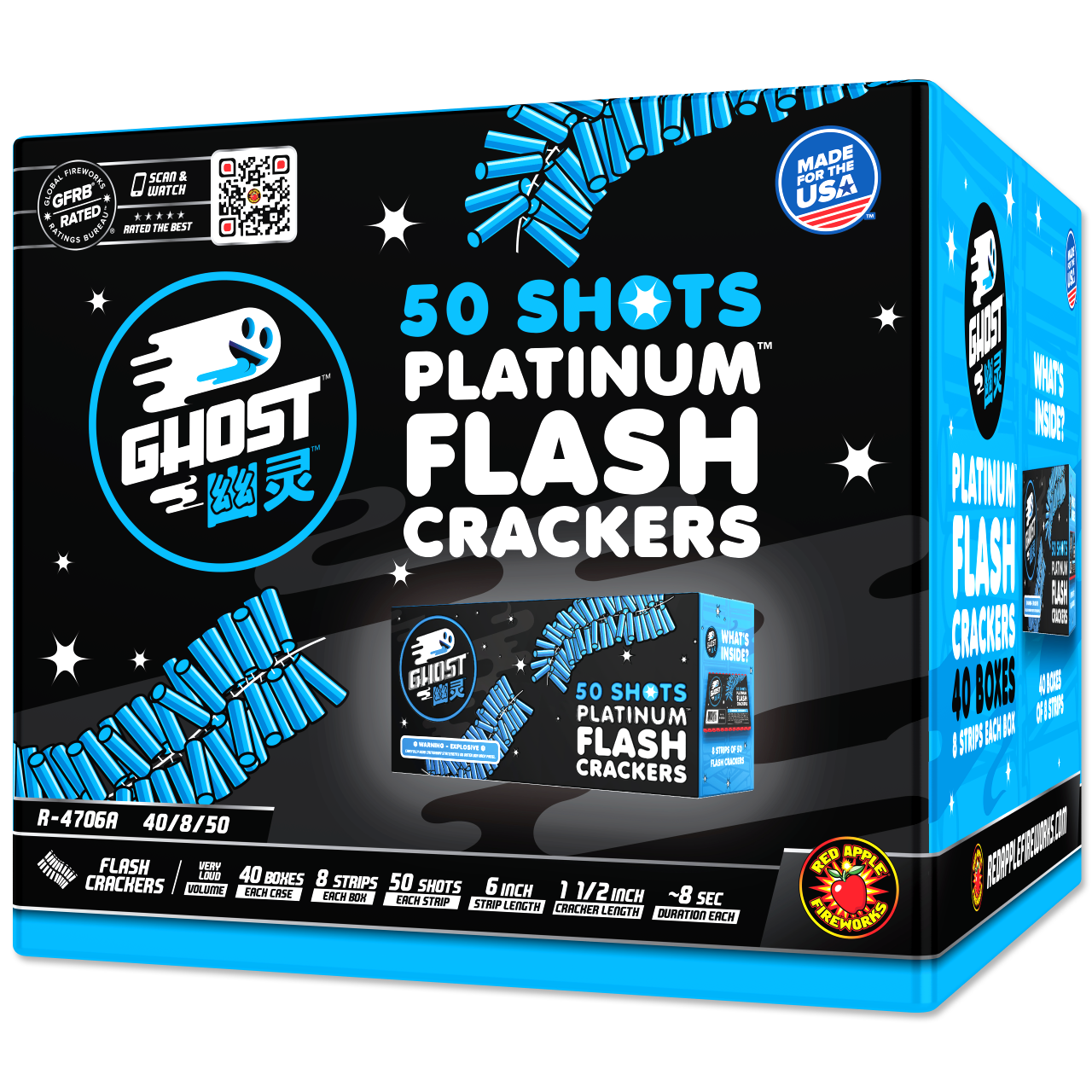 50-Shots Platinum® Flash Crackers Firecracker Rolls and Strips