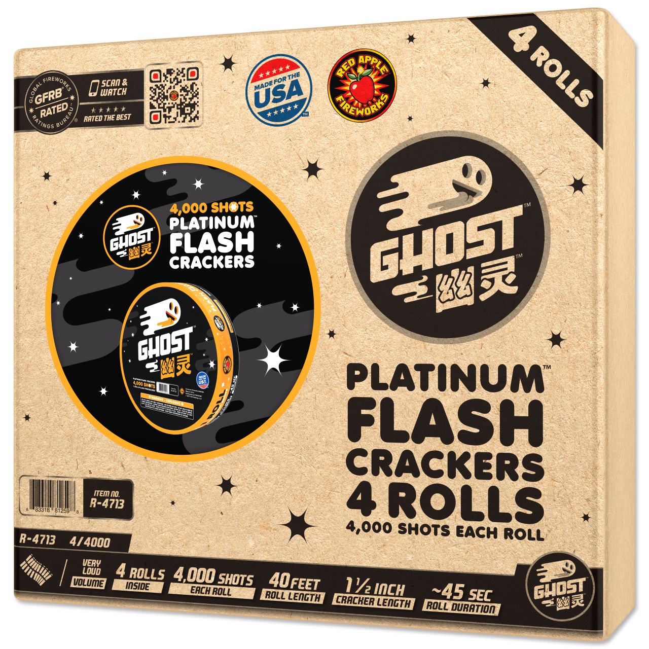 4000-Shots Platinum® Flash Crackers Firecracker Rolls and Strips