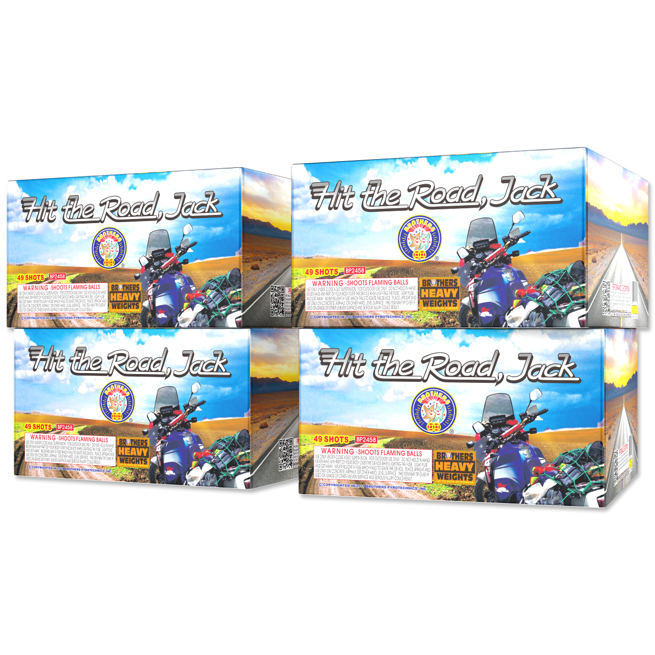 Hit The Road, Jack 49 Shots XL® Aerials by Brothers XL® Aerial Cakes (Up to 500 Grams)