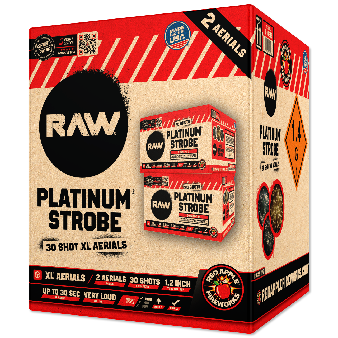 Platinum® Strobe 30-Shots XL® Aerials XL® Aerial Cakes (Up to 500 Grams)