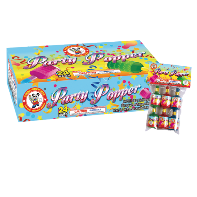 Party Popper Bags of 6 Novelties