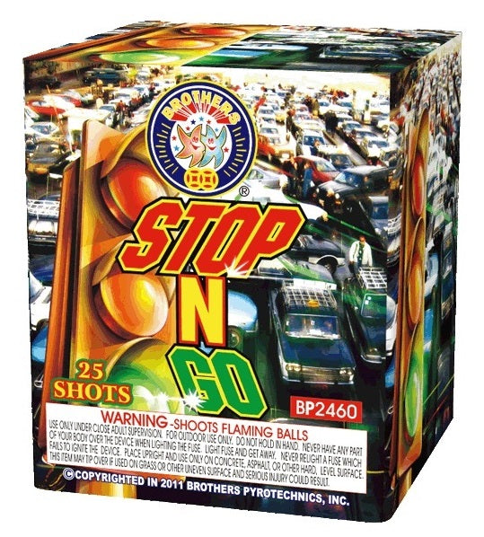 Stop N Go 25 Shots Standard Aerial Standard Aerial Cakes (Up to 200 Grams)