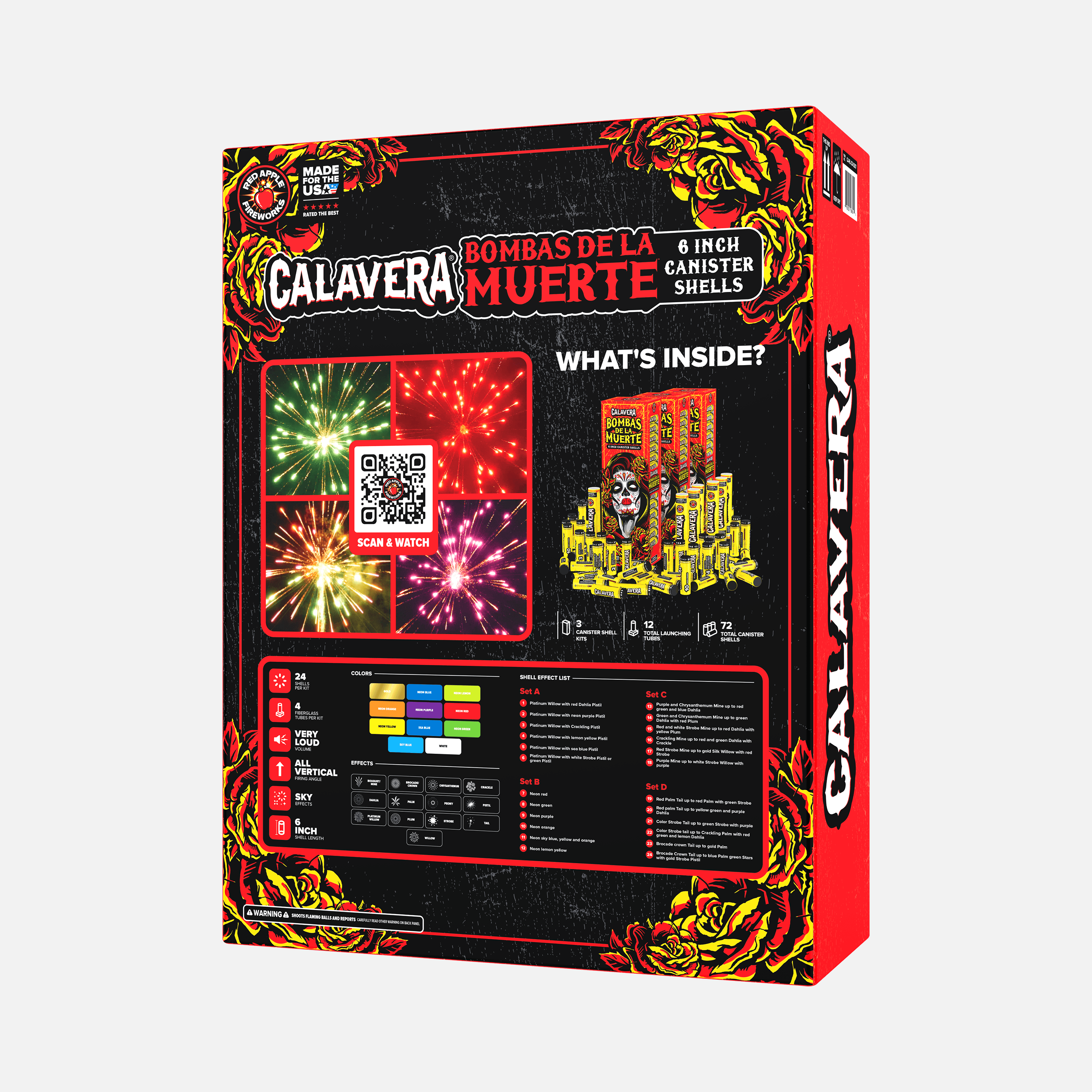 Calavera® Bombas De La Muerte™ 6 Inch Canister Shells