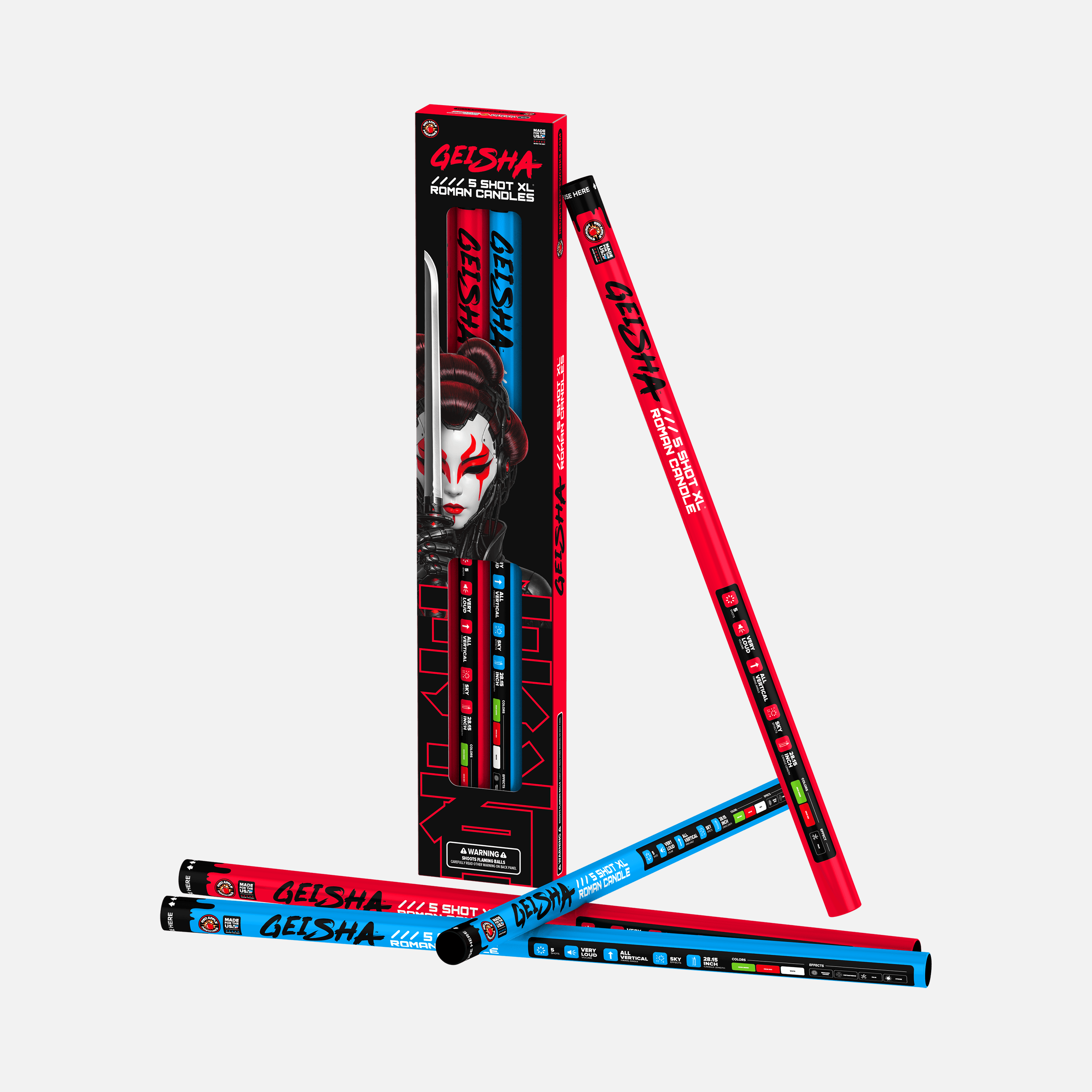 Geisha® 5 Shot XL® Roman Candles