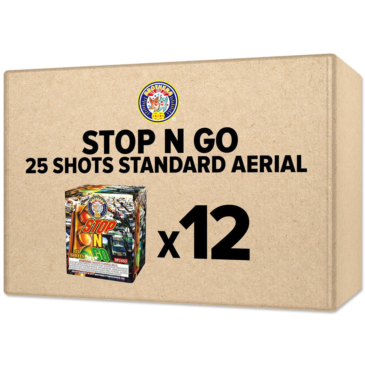 Stop N Go 25 Shots Standard Aerial Standard Aerial Cakes (Up to 200 Grams)