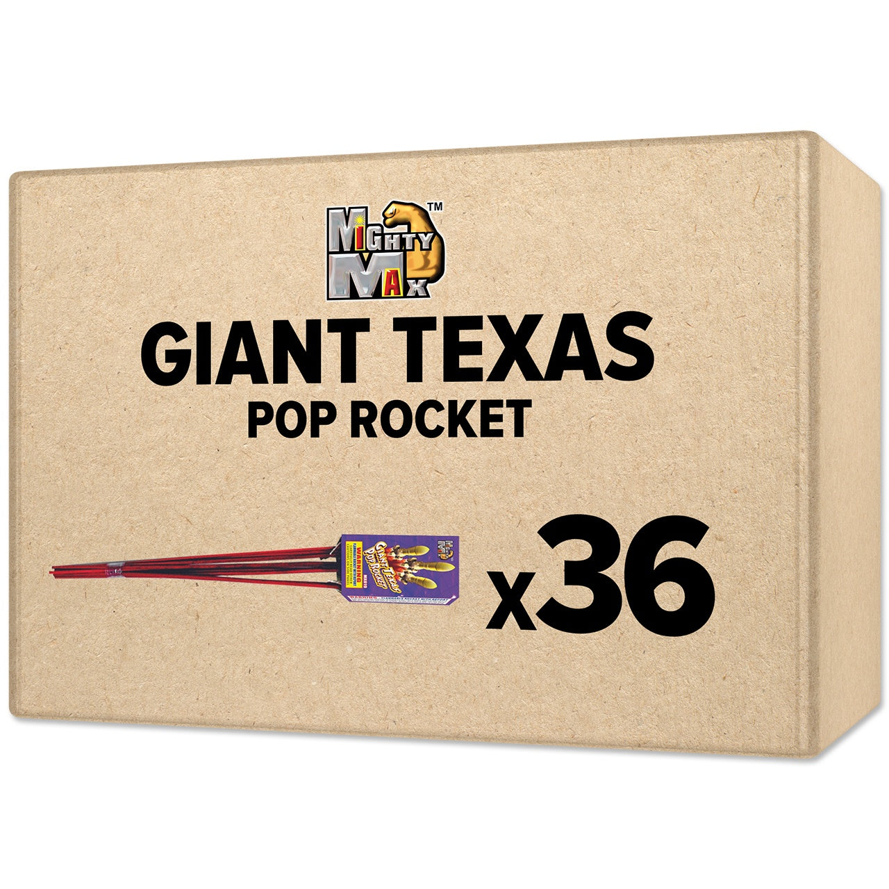 Giant Texas Pop Rocket Large Rockets