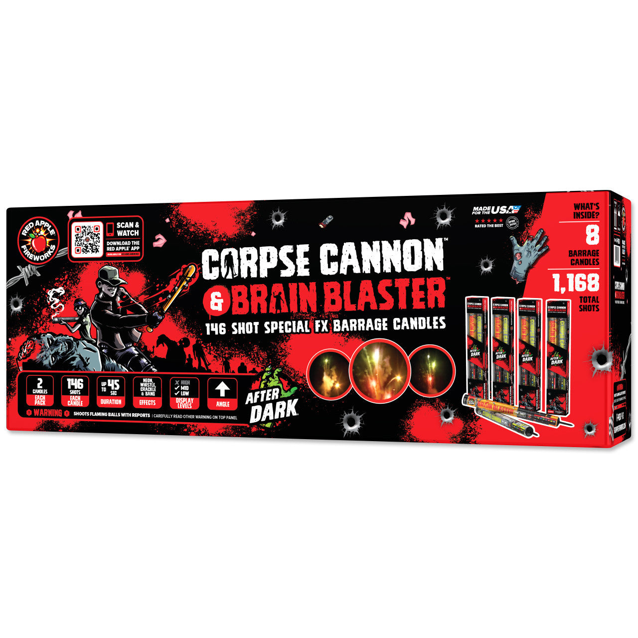 Corpse Cannon™ & Brain Blaster™ 146 Shots Barrage Candles Barrage Candles