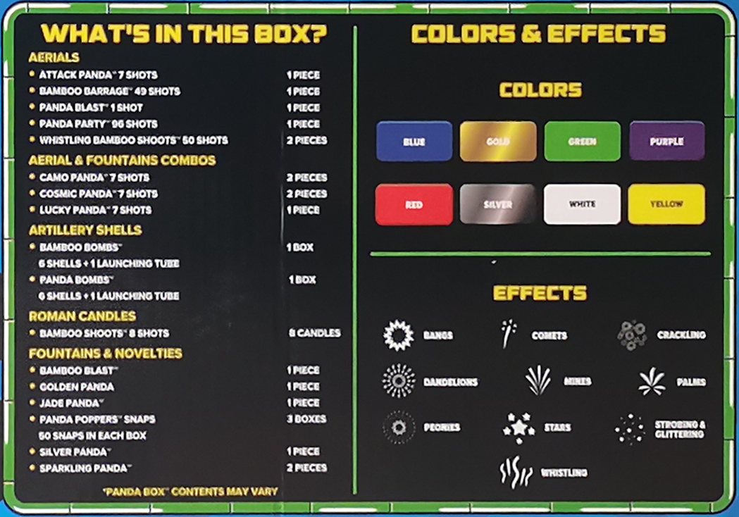 Panda Box® 364 Shot Fireworks Sampler®