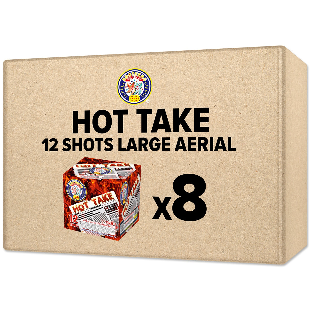 Hot Take 12 Shots Large Aerial Large Aerial Cakes (Up to 350 Grams)
