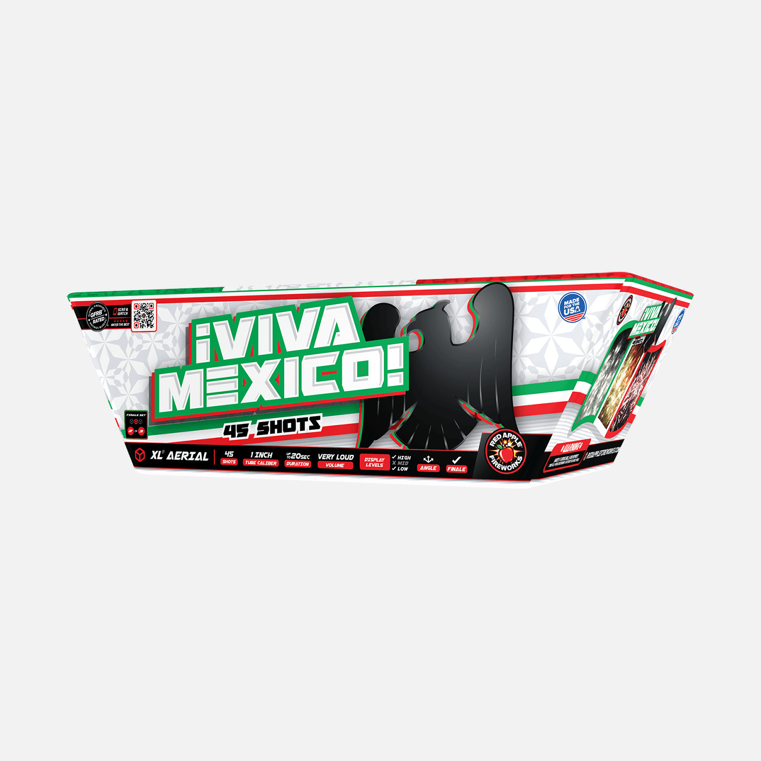 Viva Mexico®! 135-Shots XL® Aerial Finale Set® XL® Finale Sets® (Up to 2000 Grams)