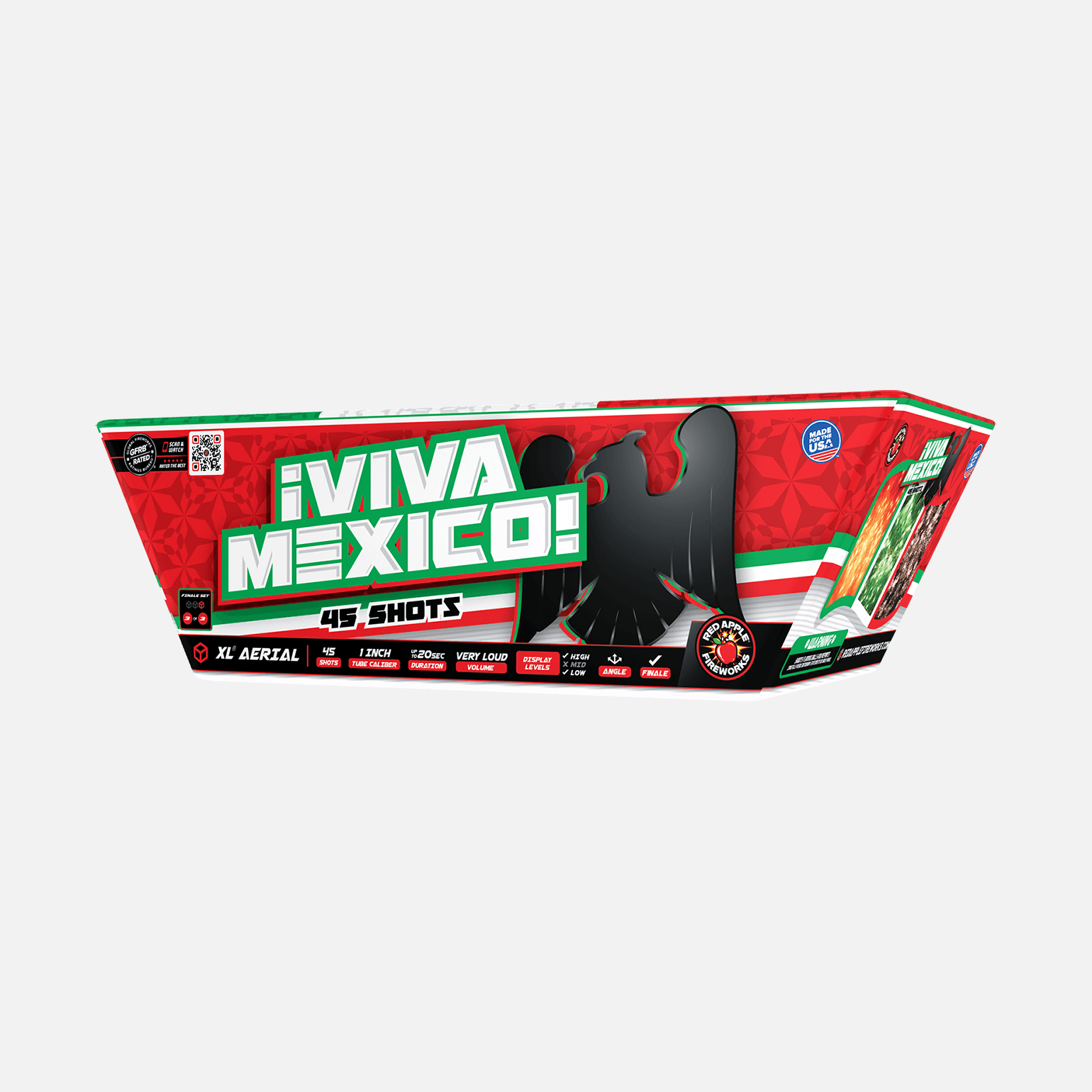 Viva Mexico®! 135-Shots XL® Aerial Finale Set® XL® Finale Sets® (Up to 2000 Grams)