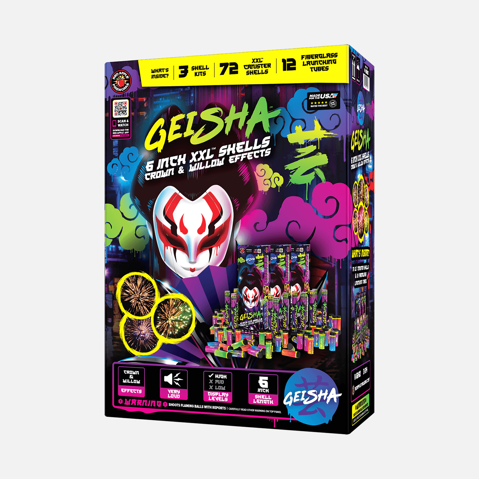 Geisha® 24 Shot 6-Inch XXL™ Canister Shells Canister Shell Kits