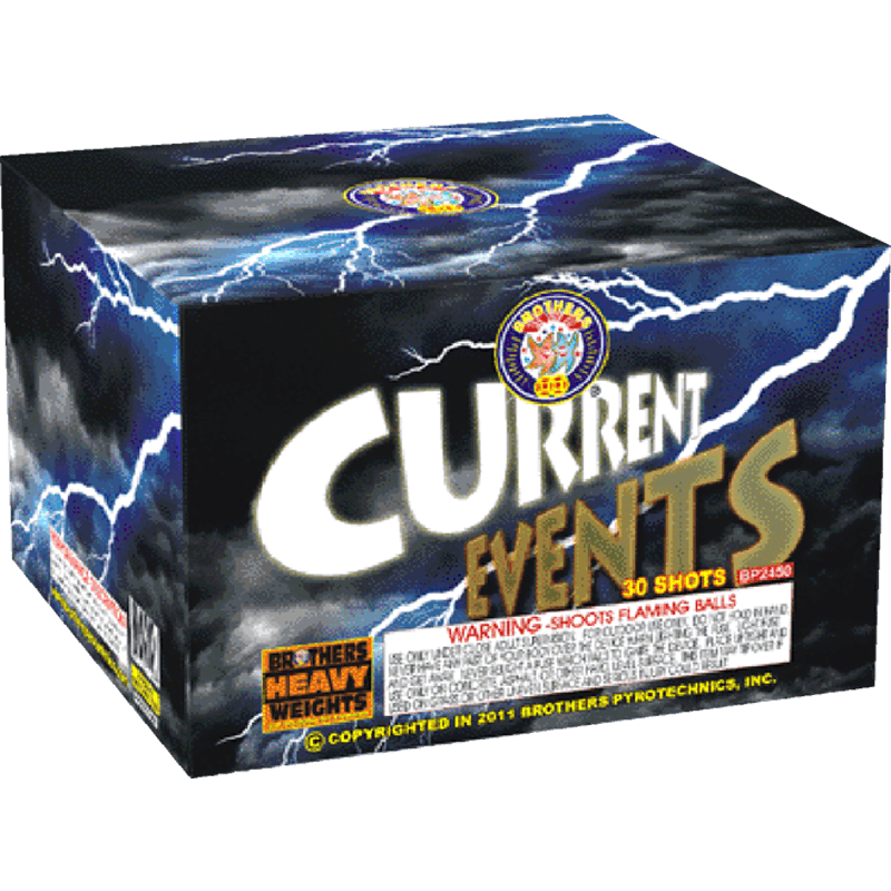 Current Events 30 Shots Large Aerials Large Aerial Cakes (Up to 350 Grams)