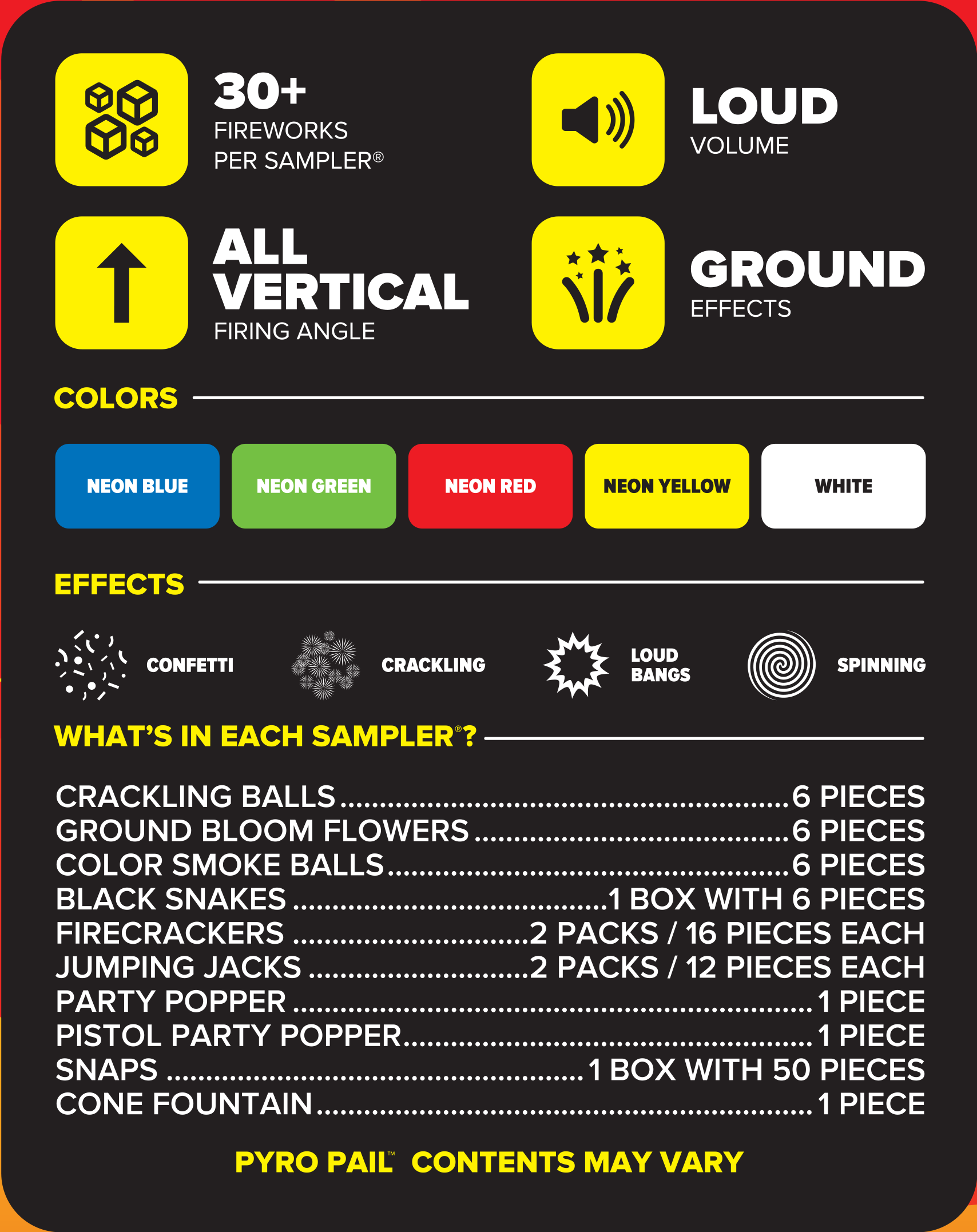 Pyro Pail™ Fireworks Sampler®