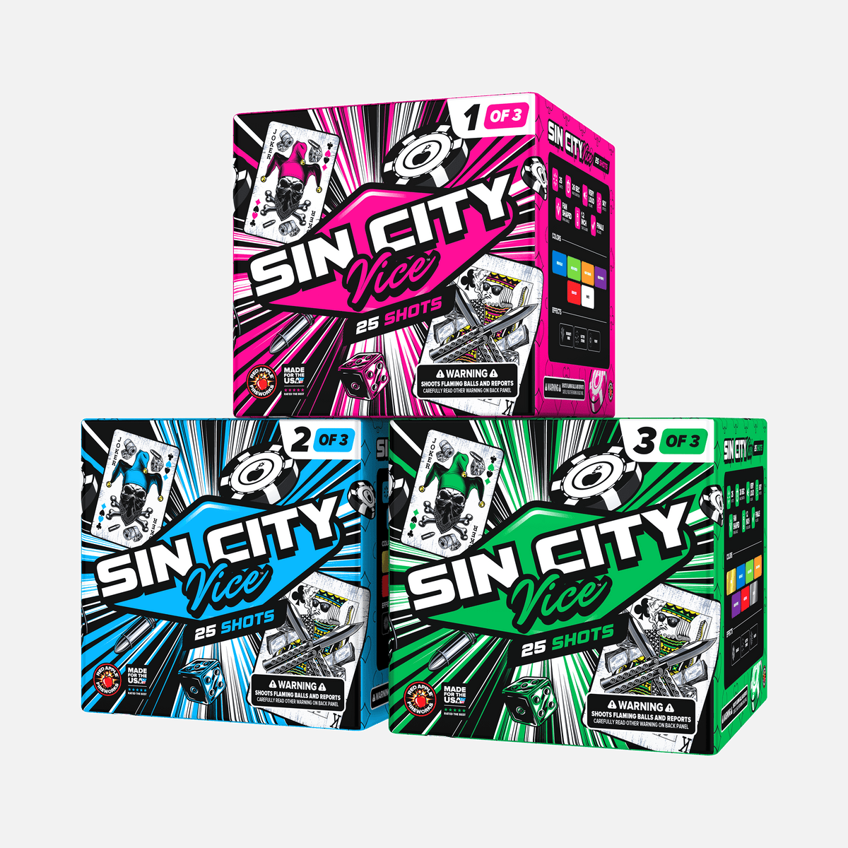 Sin City Vice™ 75 Shot XL® Aerial Finale Set®