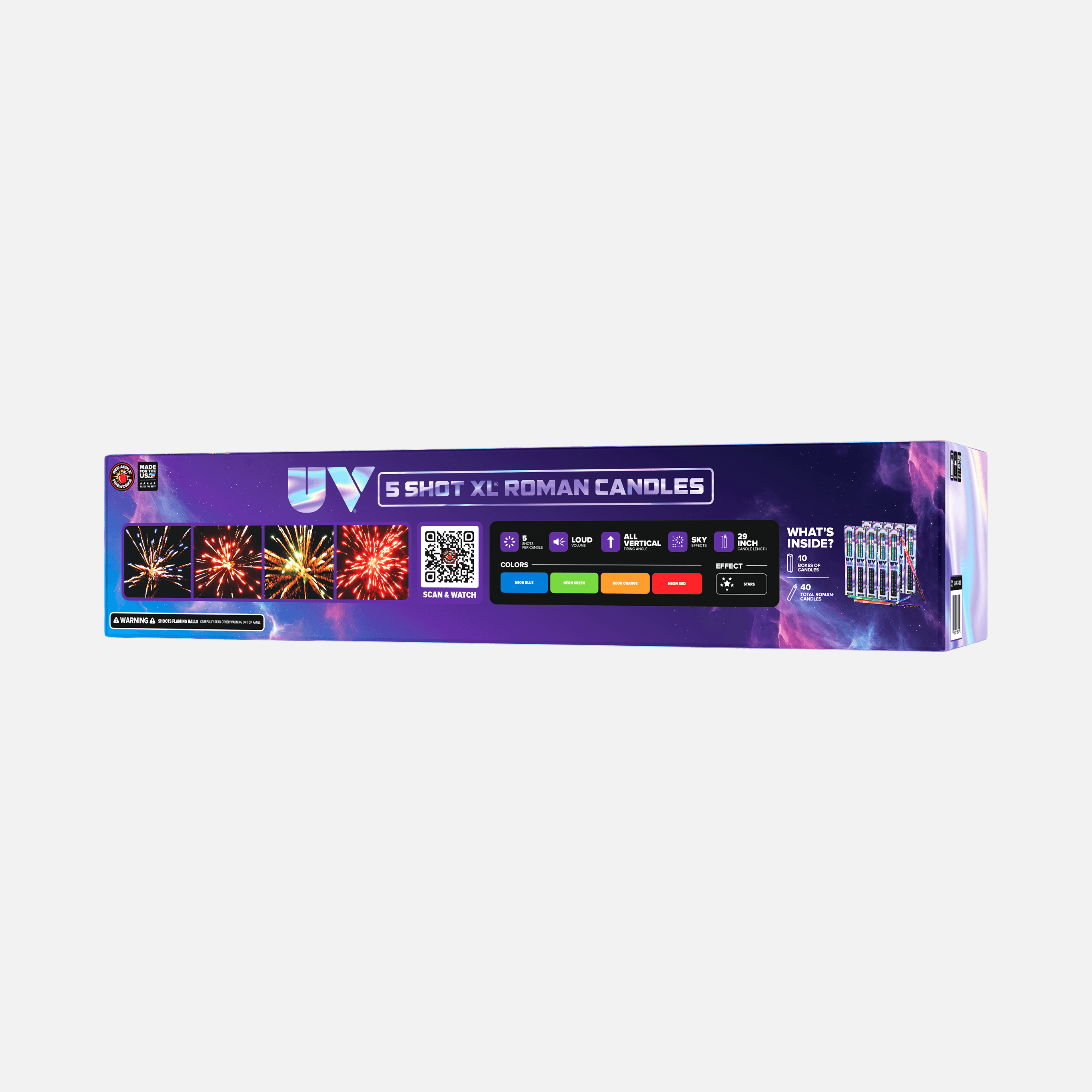 UV® 5 Shot XL® Roman Candles
