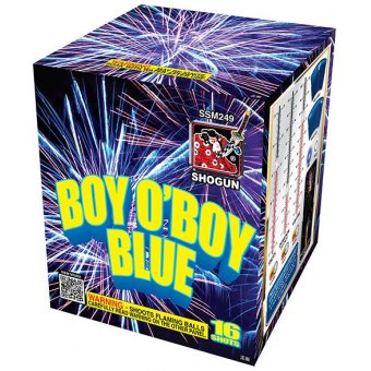 Boy O' Boy Blue 12 Shot Standard Aerials Standard Aerial Cakes (Up to 200 Grams)